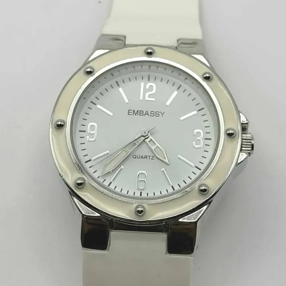 Silver & White Embassy Men’s Watch